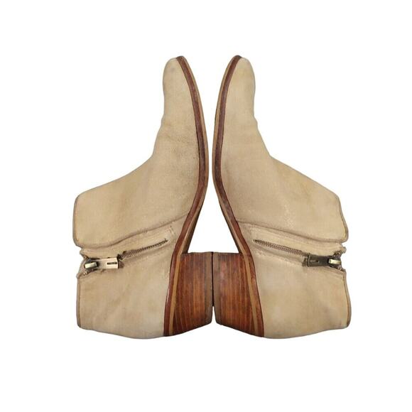 Sam Edelman Shoes Womens 7.5 Ankle Bootie Fashion Leather Classic Tan Block Heel - Picture 9 of 14